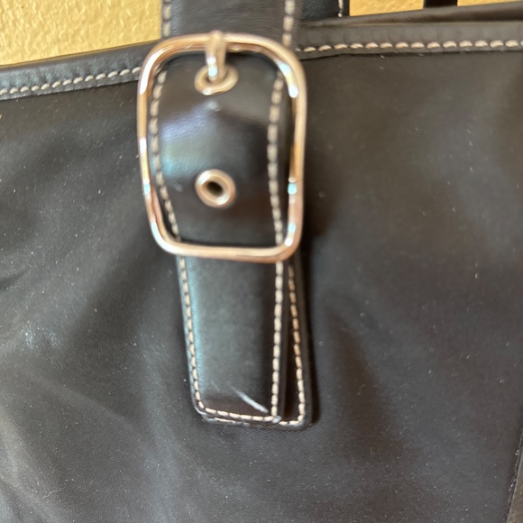 Coach Black Large Nylon Tote - Picture 3 of 14